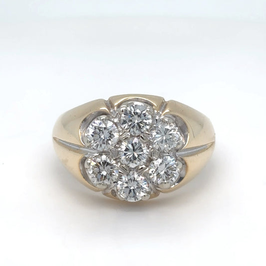 14KY 2.00CTW SEVEN DIAMOND CLUSTER RING VS2-SI1/H 11.5G-Fine Jewelry in Bradenton &amp; Lakewood Ranch, Fl. | Michael &amp; Co. Jewelers