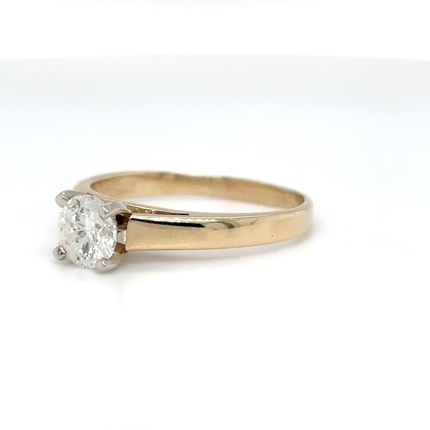 0.68CT ROUND BRILLIANT DIAMOND SOLITAIRE ENGAGEMENT RING I2/H