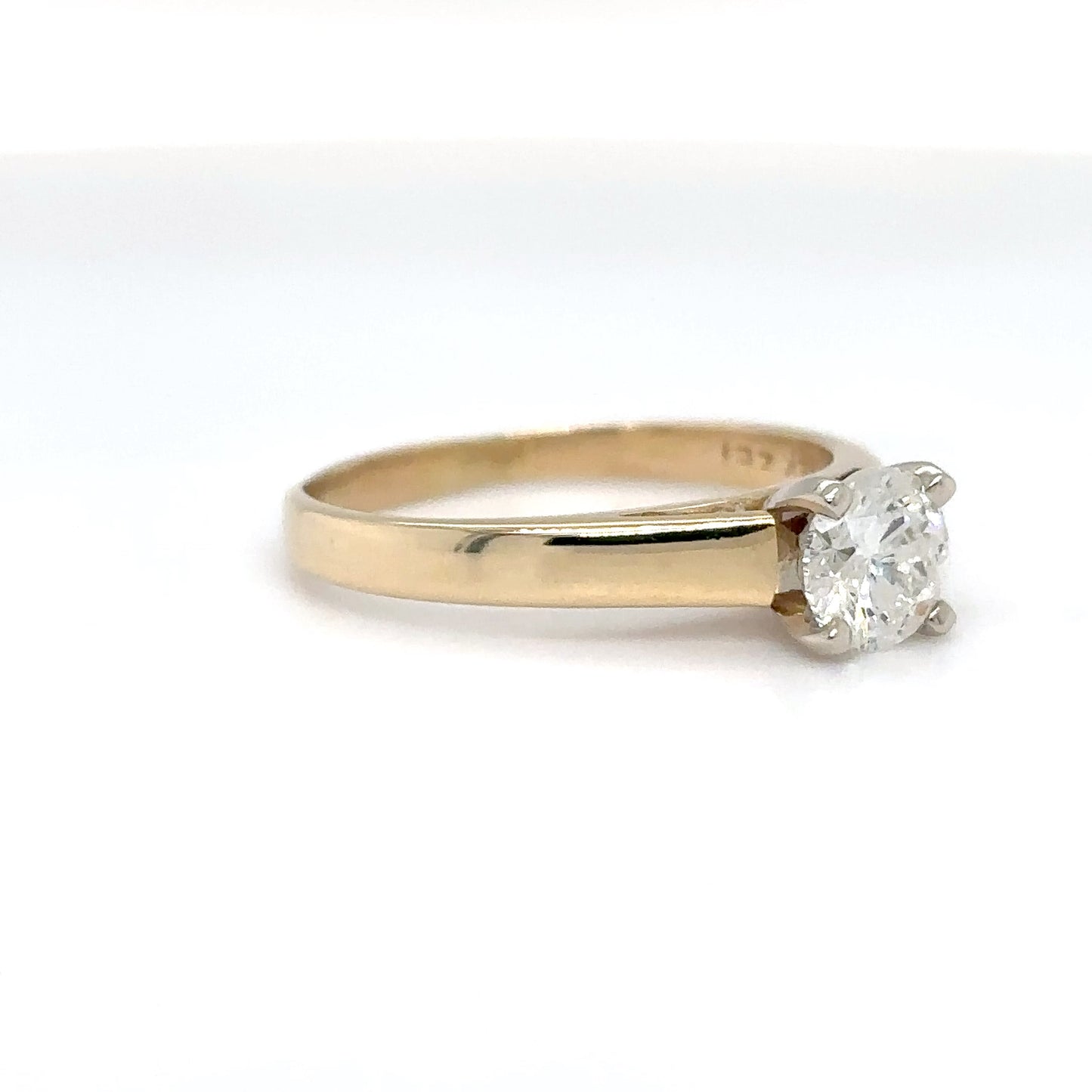 0.68CT ROUND BRILLIANT DIAMOND SOLITAIRE ENGAGEMENT RING I2/H