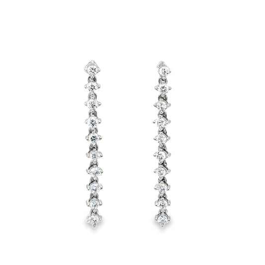 14KW 1.00CTW ROUND DIAMOND DANGLE EARRINGS VS/G-H 3.5G-Fine Jewelry in Bradenton &amp; Lakewood Ranch, Fl. | Michael &amp; Co. Jewelers