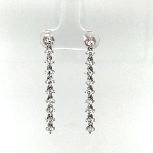 14KW 1.00CTW ROUND DIAMOND DANGLE EARRINGS VS/G-H 3.5G-Fine Jewelry in Bradenton &amp; Lakewood Ranch, Fl. | Michael &amp; Co. Jewelers