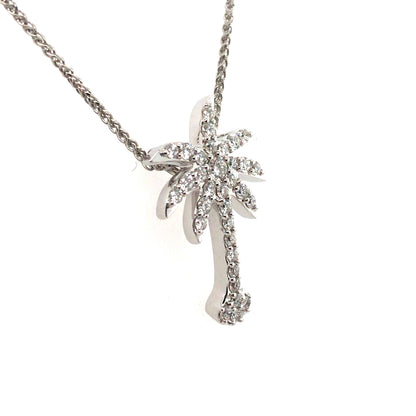 14KW 0.40CTW DIAMOND PALM TREE PENDANT SI1/G-H 2.3G