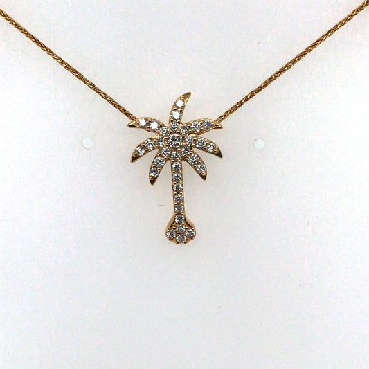 14KY 0.40CTW DIAMOND PALM TREE PENDANT SI1/G-H 2.3G-Fine Jewelry in Bradenton &amp; Lakewood Ranch, Fl. | Michael &amp; Co. Jewelers