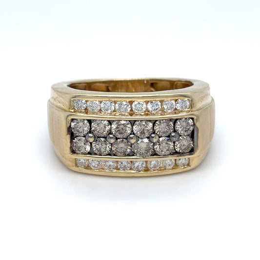 14KY 0.84CTW LT CHOCOLATE-0.48CTW WHITE DIAMOND RING SI2 8.0G-Fine Jewelry in Bradenton &amp; Lakewood Ranch, Fl. | Michael &amp; Co. Jewelers