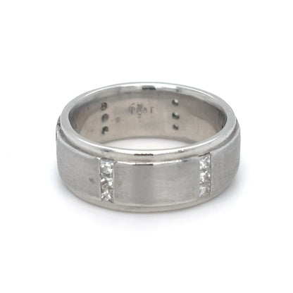 PLAT. 8.5MM 0.54CTW PRINCESS CUT DIAMOND ETERNITY BAND SI/H-I 24.0G