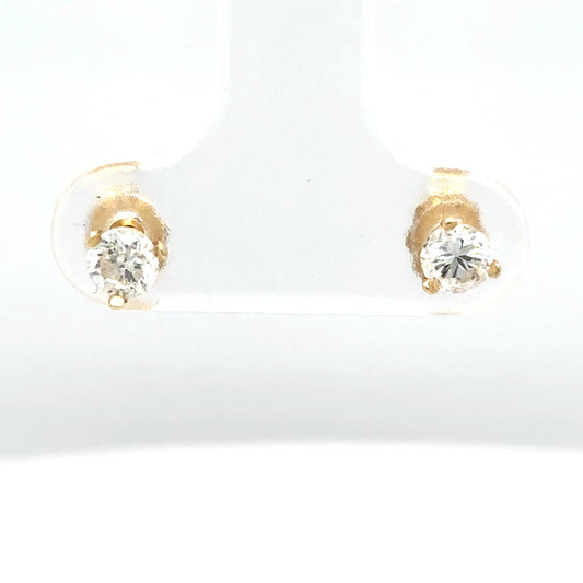 14KY 0.36CTW ROUND DIAMOND SOLITAIRE EARRINGS I1/H-I-Fine Jewelry in Bradenton &amp; Lakewood Ranch, Fl. | Michael &amp; Co. Jewelers