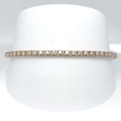 14KY 7.25" 2.50CTW ROUND DIAMOND BRACELET VS/G