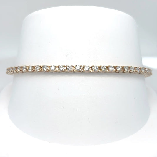 14KY 7.25" 2.50CTW ROUND DIAMOND BRACELET VS/G-Fine Jewelry in Bradenton &amp; Lakewood Ranch, Fl. | Michael &amp; Co. Jewelers
