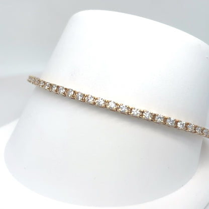 14KY 7.25" 2.50CTW ROUND DIAMOND BRACELET VS/G