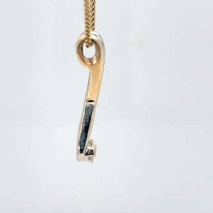 14KTT 0.25CT ROUND DIAMOND CROSSOVER PENDANT VS2/H-I