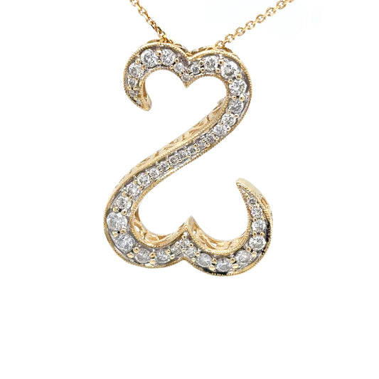 14KY 1.00CTW OPEN HEARTS DIAMOND PENDANT I1/H-I 4.6G-Fine Jewelry in Bradenton &amp; Lakewood Ranch, Fl. | Michael &amp; Co. Jewelers
