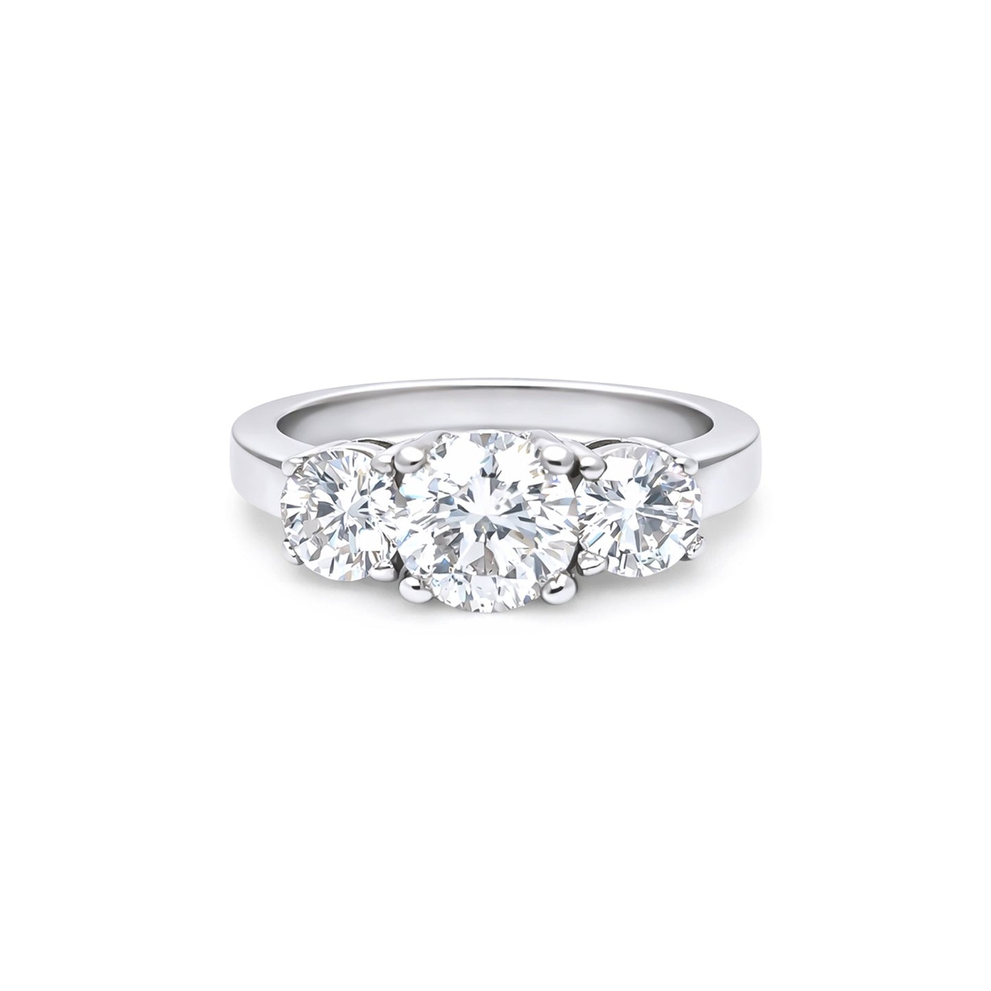 14KW 1.75CTW ROUND THREE DIAMOND RING SI2-I1/H-I 5.5G