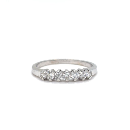 14KW 0.50CTW SEVEN ROUND DIAMOND BAND I1/H-I 2.7G