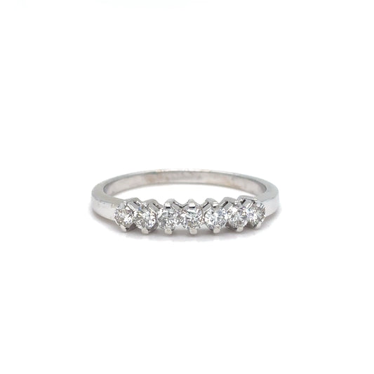 14KW 0.50CTW SEVEN ROUND DIAMOND BAND I1/H-I 2.7G-Fine Jewelry in Bradenton &amp; Lakewood Ranch, Fl. | Michael &amp; Co. Jewelers