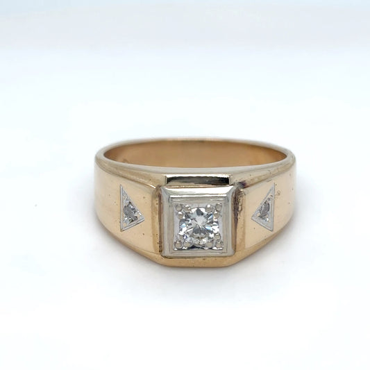 14KY MEN'S 0.25CTW DIAMOND RING I1/I-J 10.5G-Fine Jewelry in Bradenton &amp; Lakewood Ranch, Fl. | Michael &amp; Co. Jewelers
