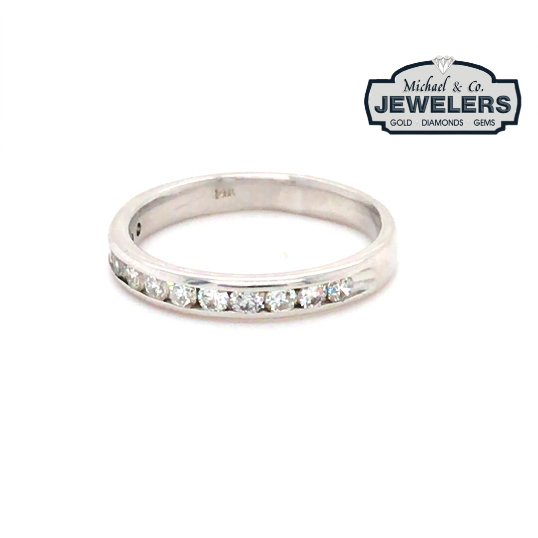 14KW 0.36CTW ROUND CHANNEL SET DIAMOND BAND SI/H 2.5G