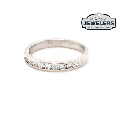 14KW 0.36CTW ROUND CHANNEL SET DIAMOND BAND SI/H 2.5G