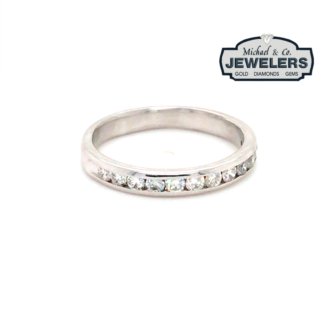 14KW 0.36CTW ROUND CHANNEL SET DIAMOND BAND SI/H 2.5G