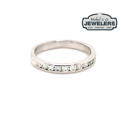 14KW 0.36CTW ROUND CHANNEL SET DIAMOND BAND SI/H 2.5G