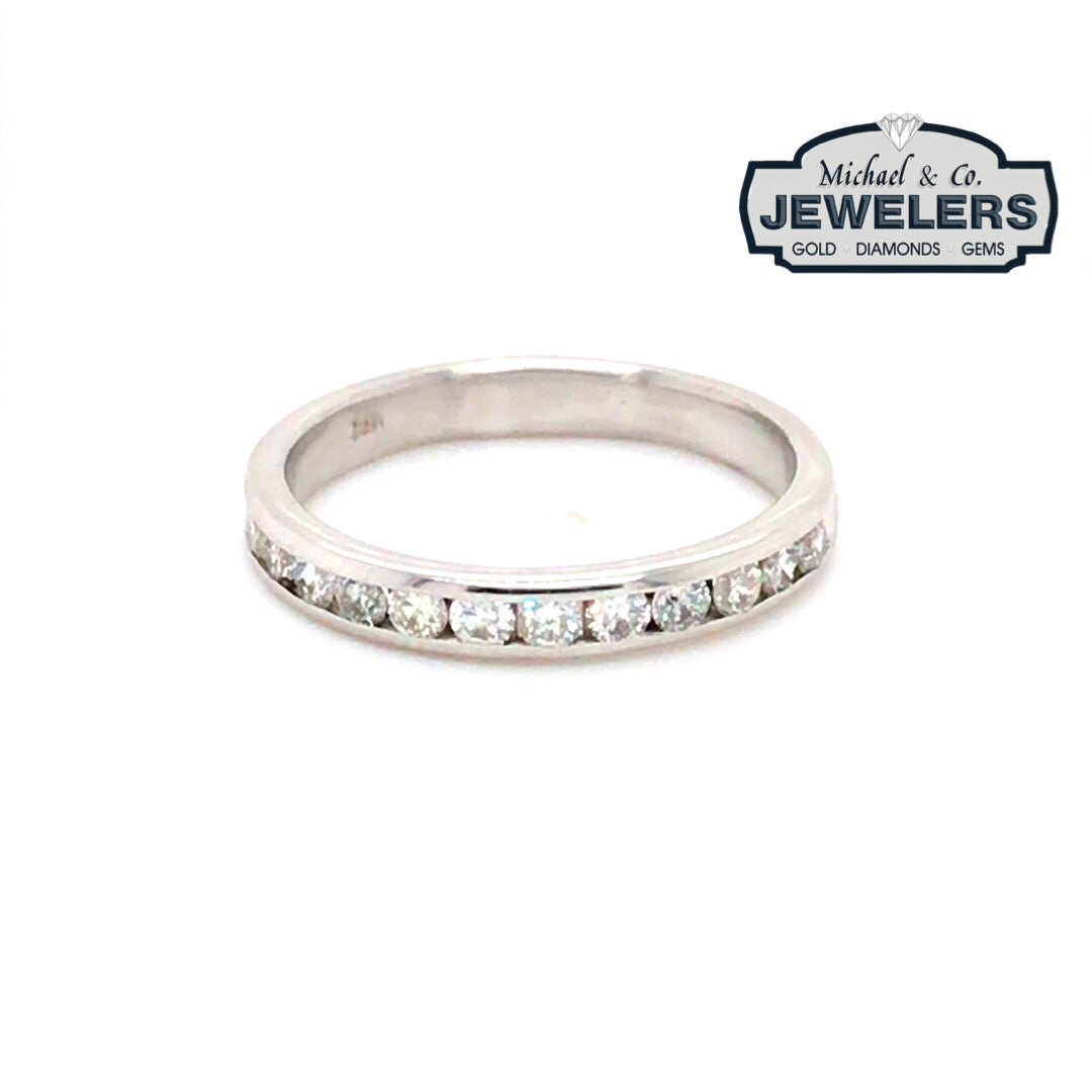 14KW 0.36CTW ROUND CHANNEL SET DIAMOND BAND SI/H 2.5G