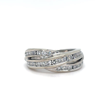 14KW 0.75CTW DIAMOND FASHION RING SI1/G-H 6.3G