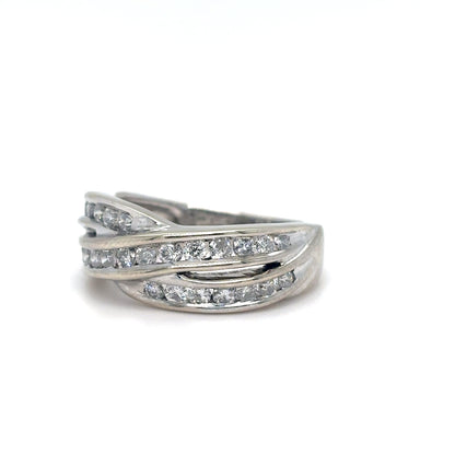 14KW 0.75CTW DIAMOND FASHION RING SI1/G-H 6.3G