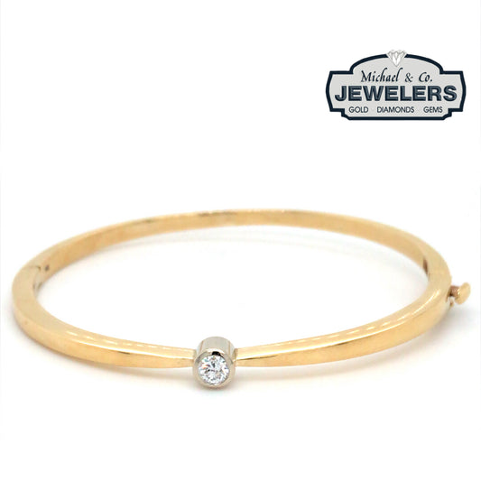 14KY BANGLE BRACELET I1/G-H 17.0G-Fine Jewelry in Bradenton &amp; Lakewood Ranch, Fl. | Michael &amp; Co. Jewelers