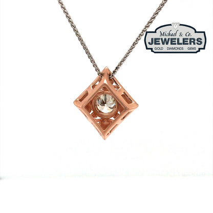 14KR 0.83CTW ANTIQUE FILIGREE PENDANT SI2/M-N