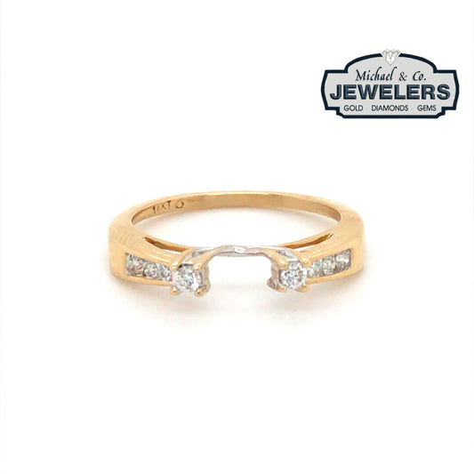 14KY 0.15CTW DIAMOND WRAP SI1/G-H 1.8G-Fine Jewelry in Bradenton &amp; Lakewood Ranch, Fl. | Michael &amp; Co. Jewelers