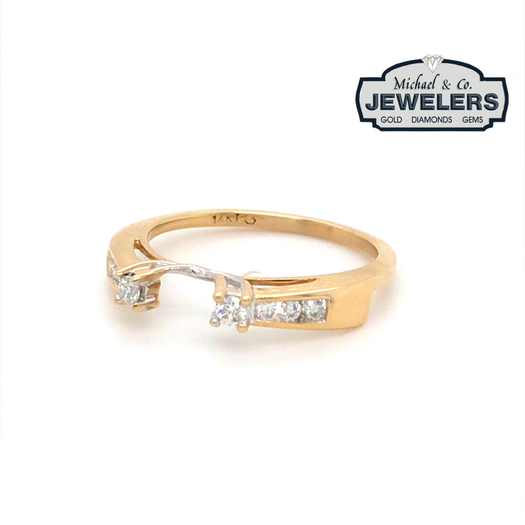 14KY 0.15CTW DIAMOND WRAP SI1/G-H 1.8G