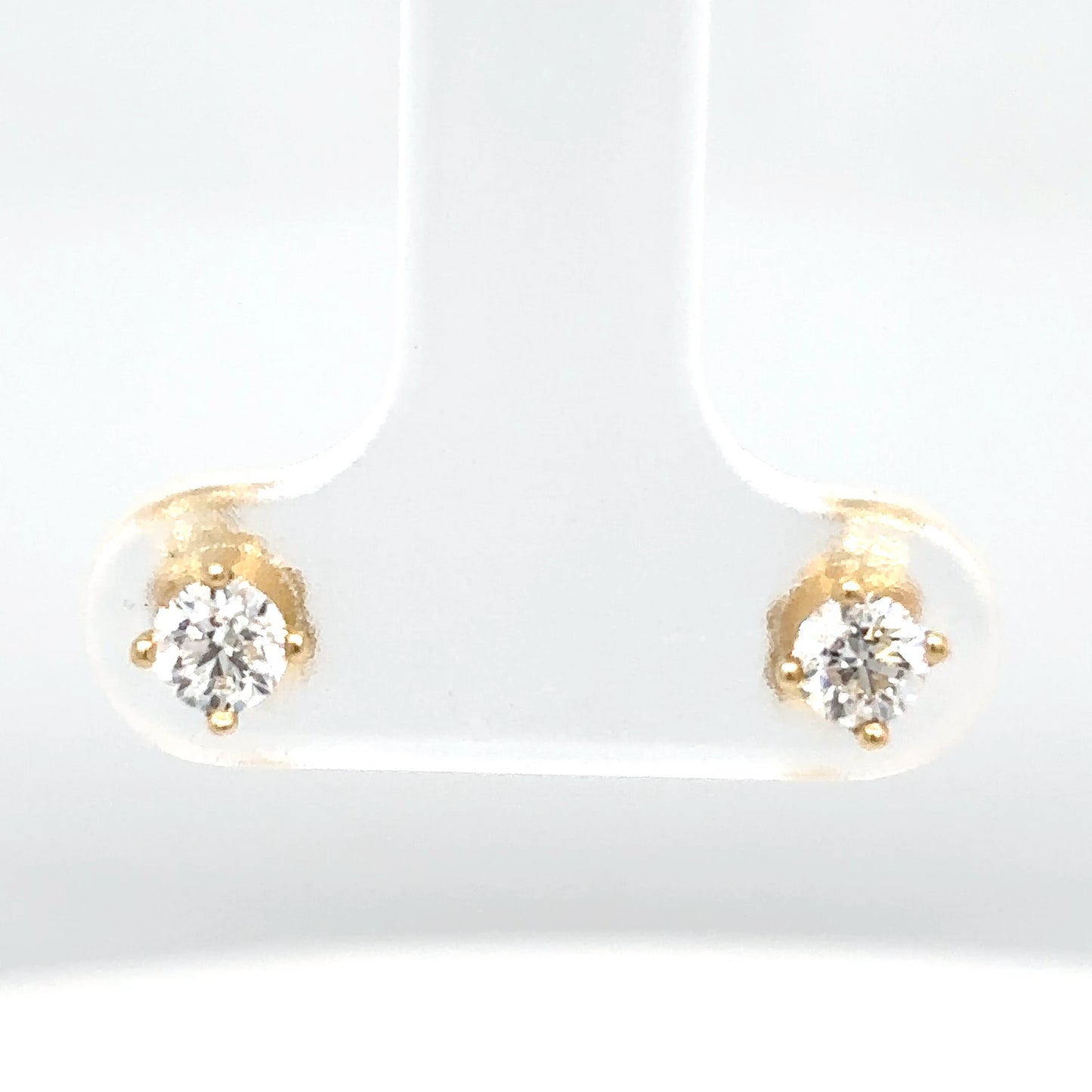 14KY 0.36CTW ROUND DIAMOND SOLITAIRE MARTINI EARRINGS SI/G-H