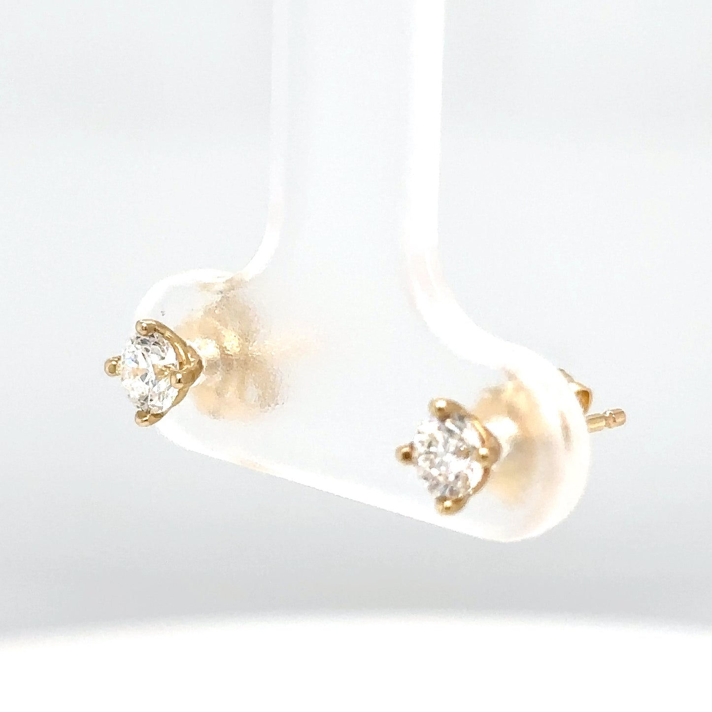 14KY 0.36CTW ROUND DIAMOND SOLITAIRE MARTINI EARRINGS SI/G-H