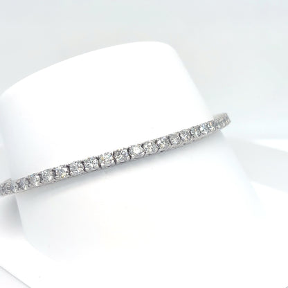 14KW 7.25" 5.00CTW ROUND DIAMOND BRACELET SI2/H-I 13.7G