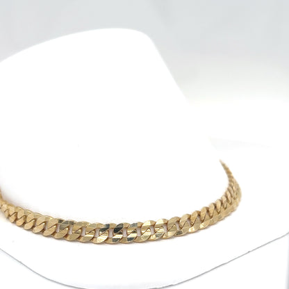 14KY 8.5" 4.5MM CUBAN LINK CHAIN 8.6G