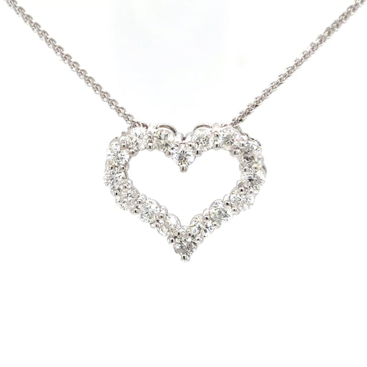 14KW 1.00CTW DIAMOND HEART PENDANT I1/H-I 1.6G-Fine Jewelry in Bradenton &amp; Lakewood Ranch, Fl. | Michael &amp; Co. Jewelers