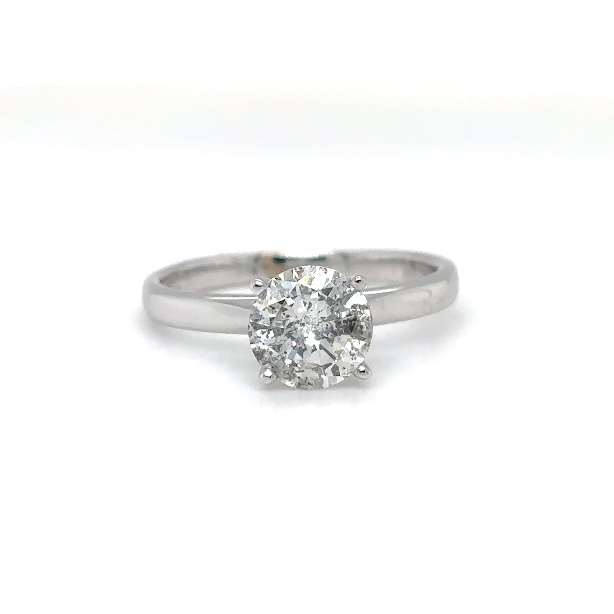 Diamond ring on a white background