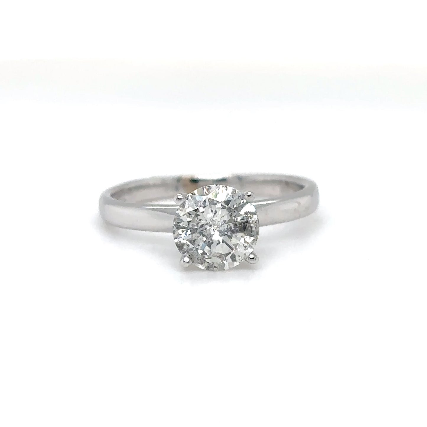 14KY 1.05CT ROUND BRILLIANT DIAMOND PENDANT I2/H-I 1.7G