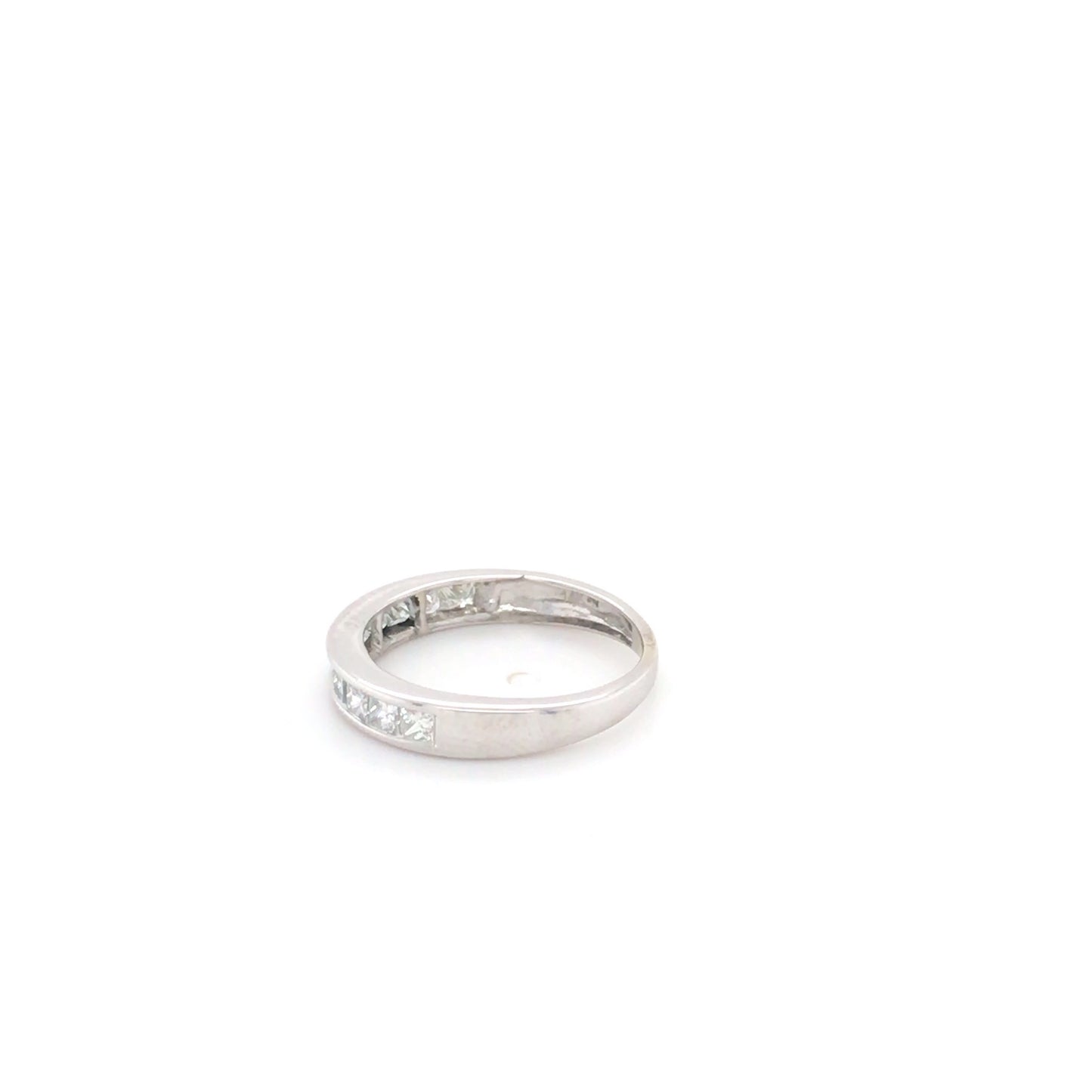14KW 1.00CTW PRINCESS CUT DIAMOND BAND SI1/H-I 1.8G