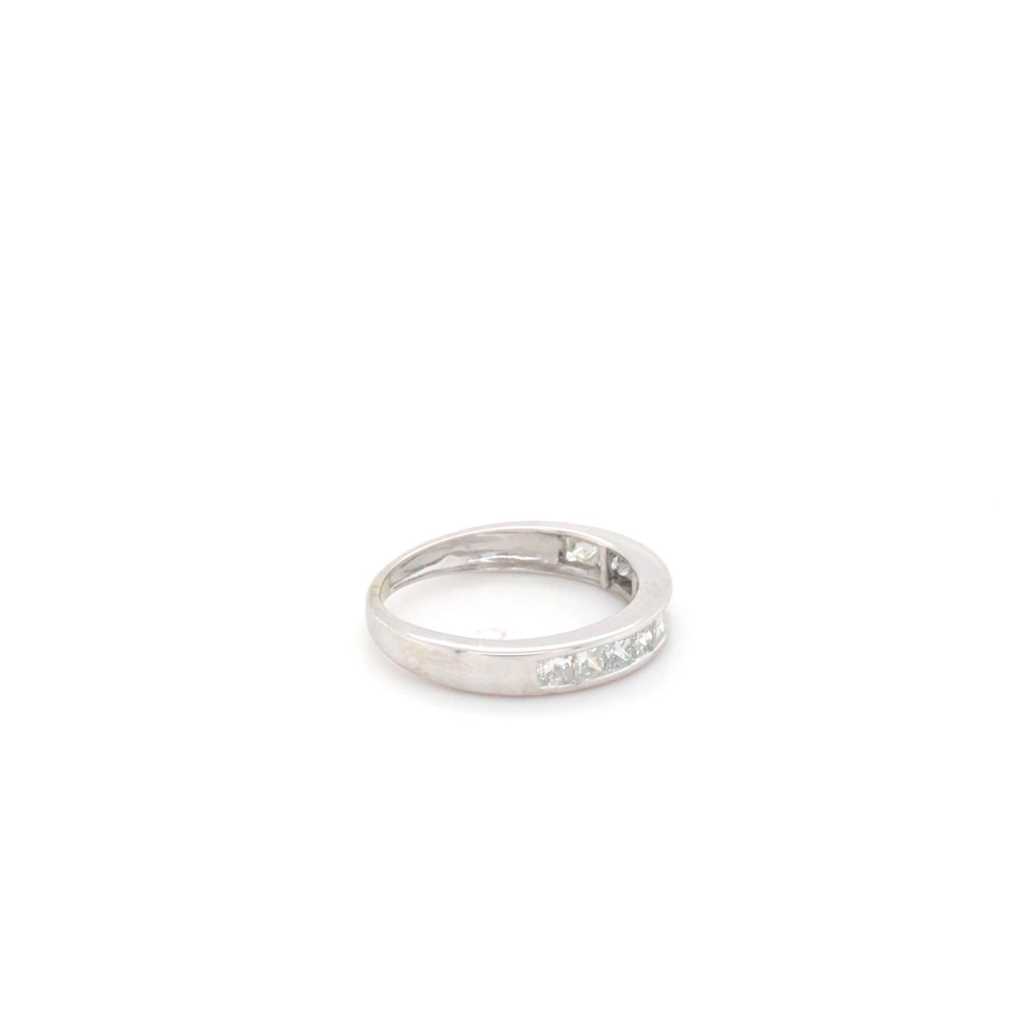 14KW 1.00CTW PRINCESS CUT DIAMOND BAND SI1/H-I 1.8G