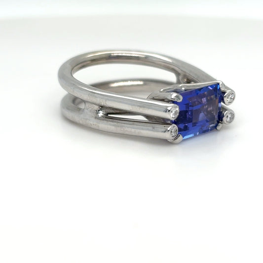 14KW 2.98CTW TANZANITE-DIAMOND RING "AAA" VS/F-G 9.3G-Fine Jewelry in Bradenton &amp; Lakewood Ranch, Fl. | Michael &amp; Co. Jewelers