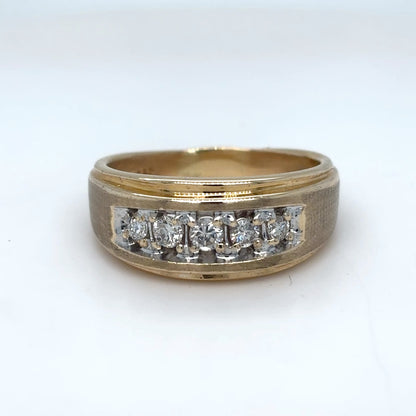 14KY 0.50CTW FIVE DIAMOND BAND SI/I-J 10.5G