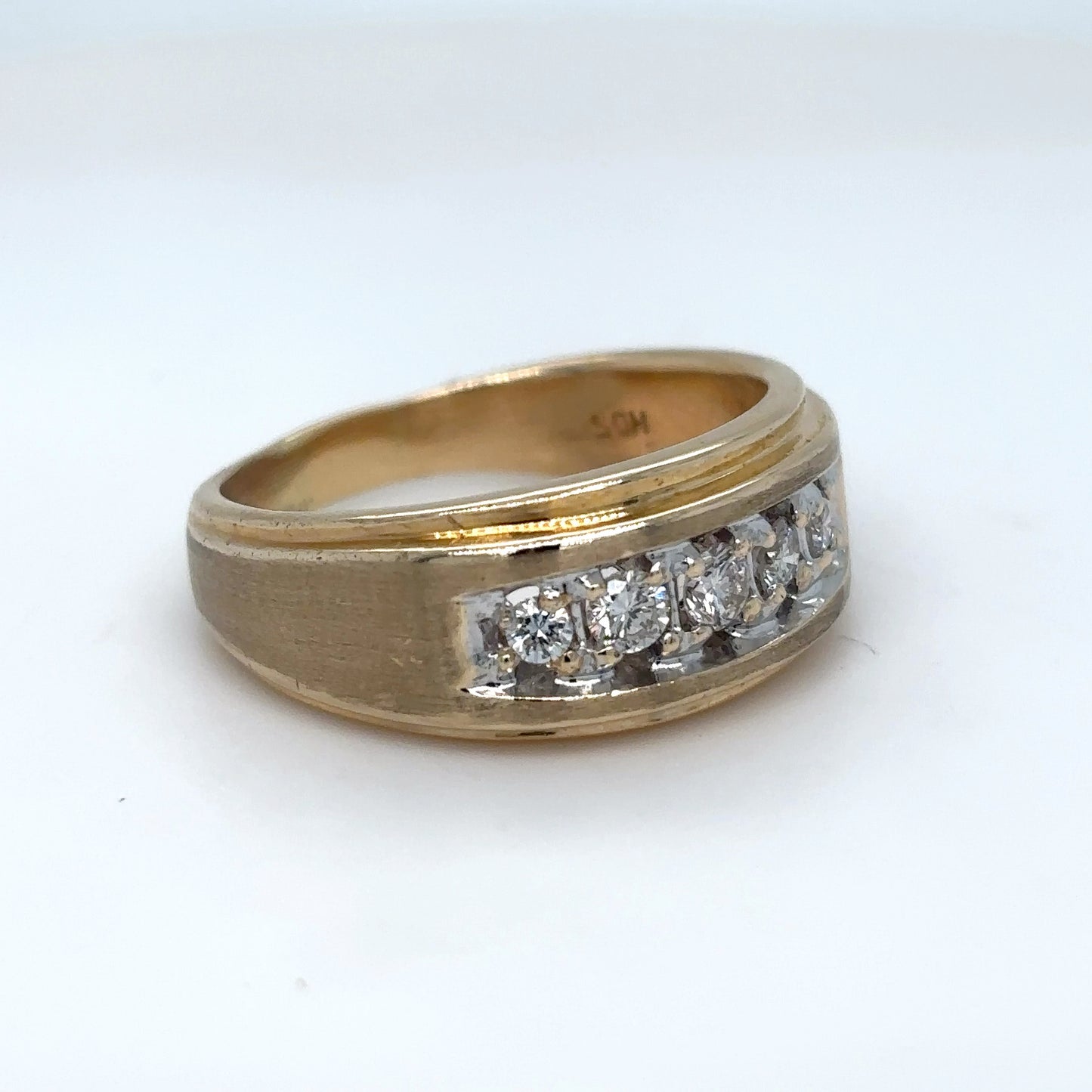 14KY 0.50CTW FIVE DIAMOND BAND SI/I-J 10.5G
