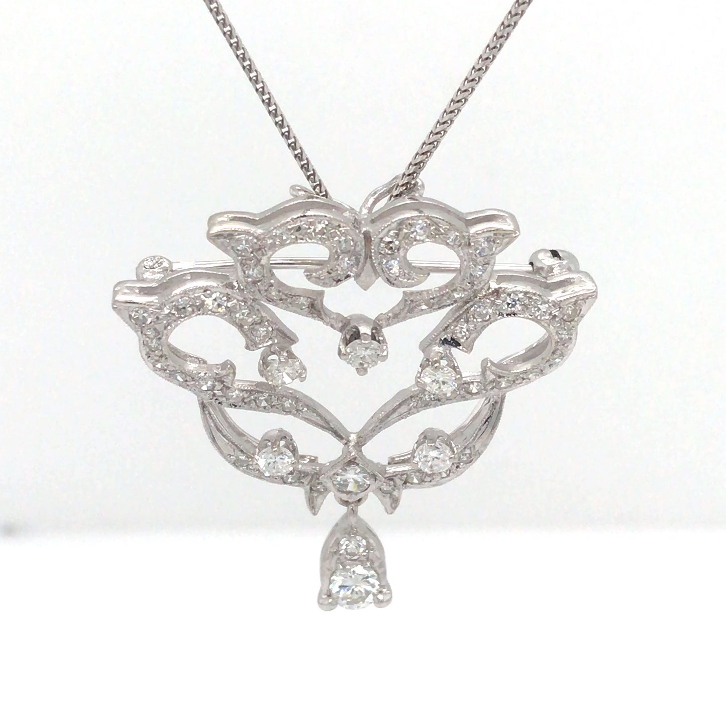 14KW DIAMOND BROOCH/PENDANT SI2-I1/H-I 6.5G