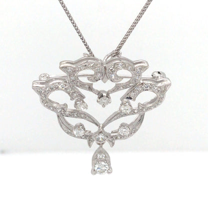 14KW DIAMOND BROOCH/PENDANT SI2-I1/H-I 6.5G