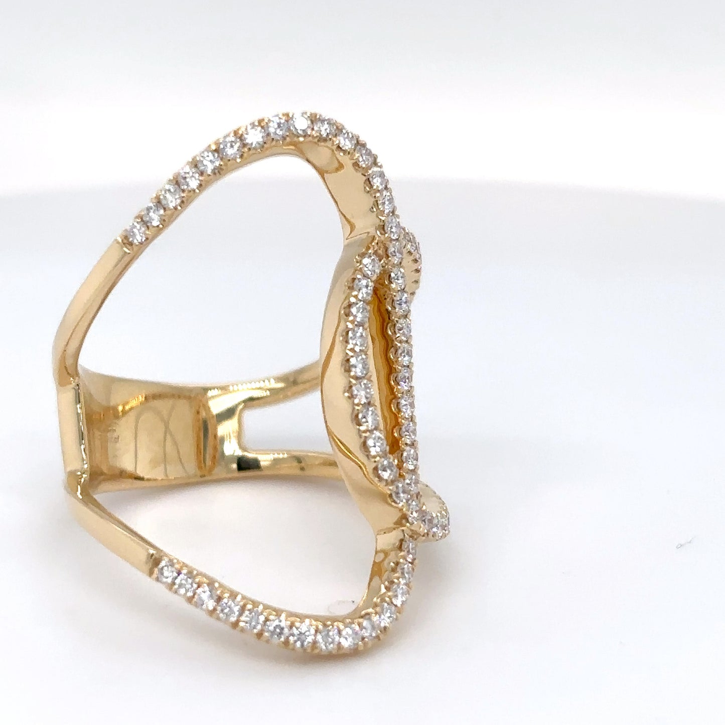18KY 0.62CTW CONTEMPORARY DIAMOND FASHION RING VS/F-G 7.5G