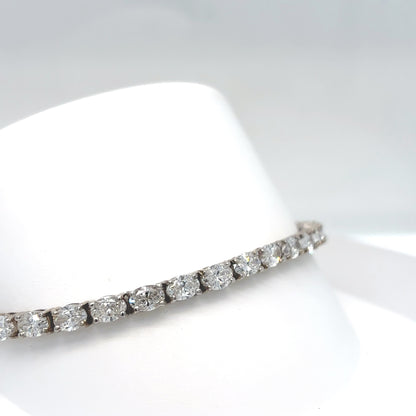 14KW 7.25" 9.01CTW OVAL LGD BRACELET VS1/F-G 11.8G