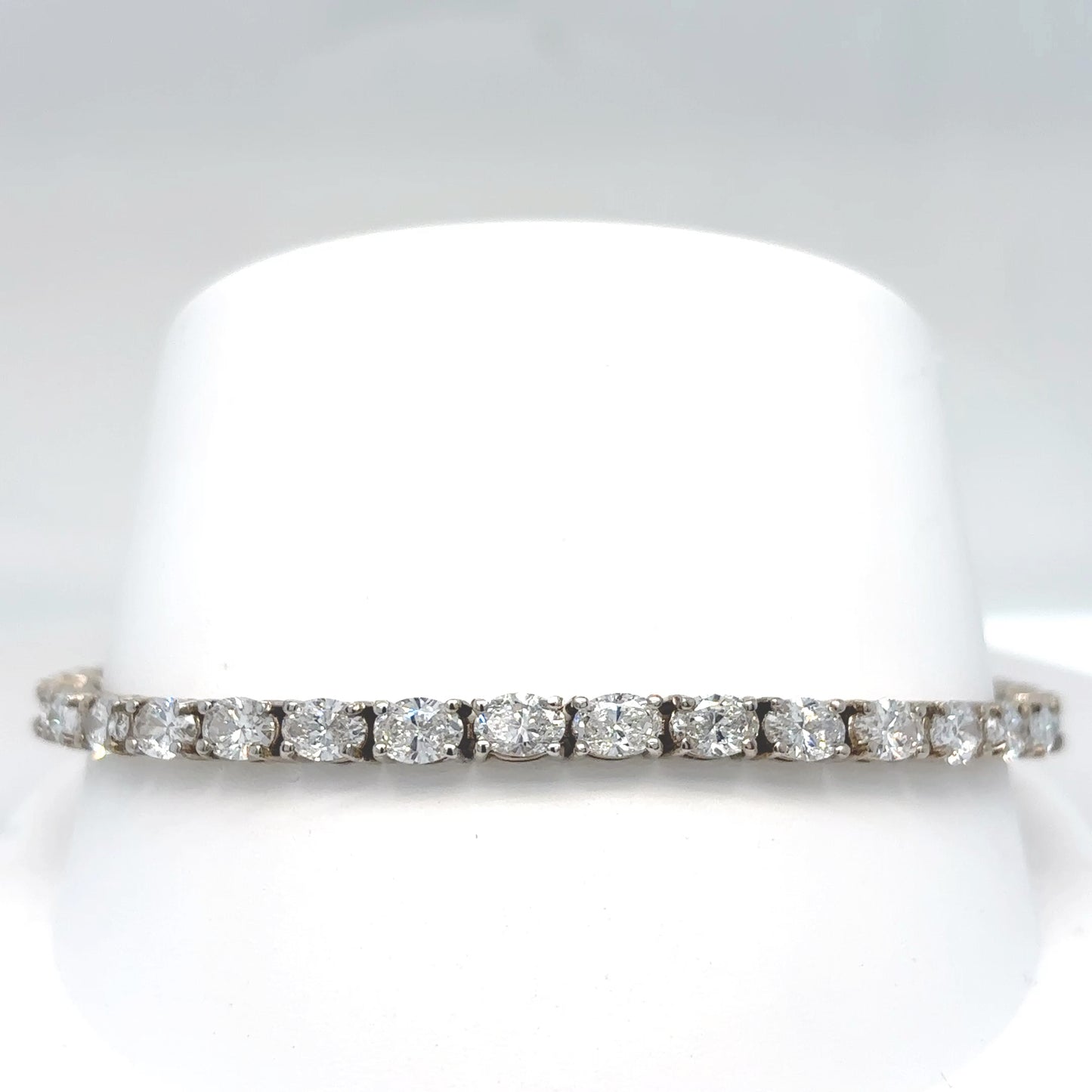 14KW 7.25" 9.01CTW OVAL LGD BRACELET VS1/F-G 11.8G