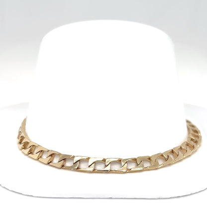 14KY 8.5" 4.8MM SOLID SQUARE LINK BRACELET 10.2G