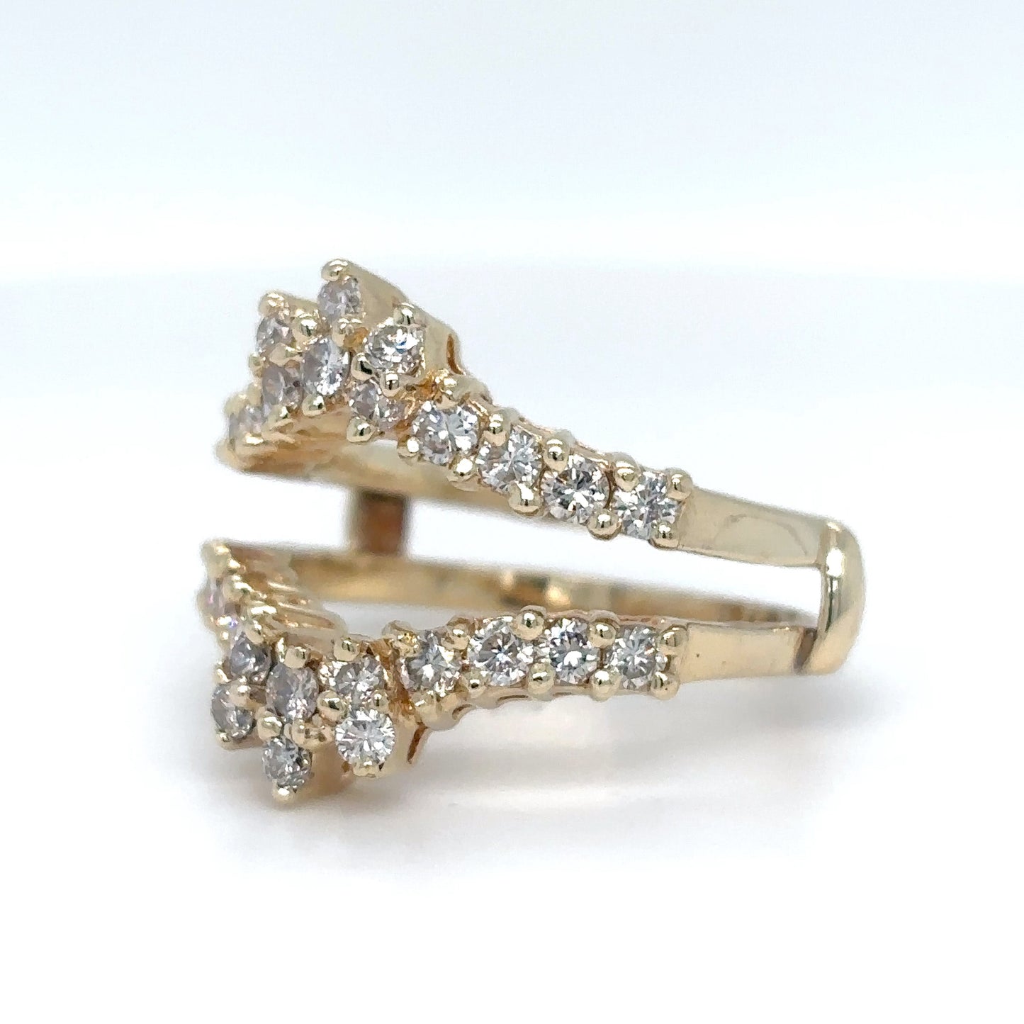14KY 0.75CTW ROUND BRILLIANT DIAMOND RING GUARD SI2-I1/H-I 6.1G