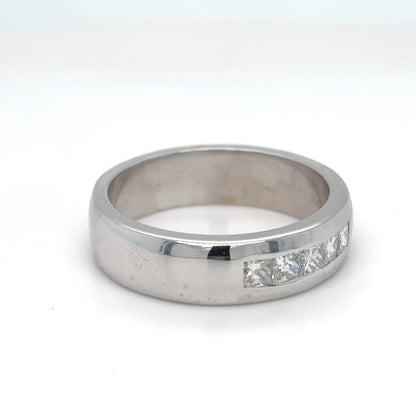 14KW 0.50CTW PRINCESS CUT DIAMOND WEDDING BAND VS2-SI1/G